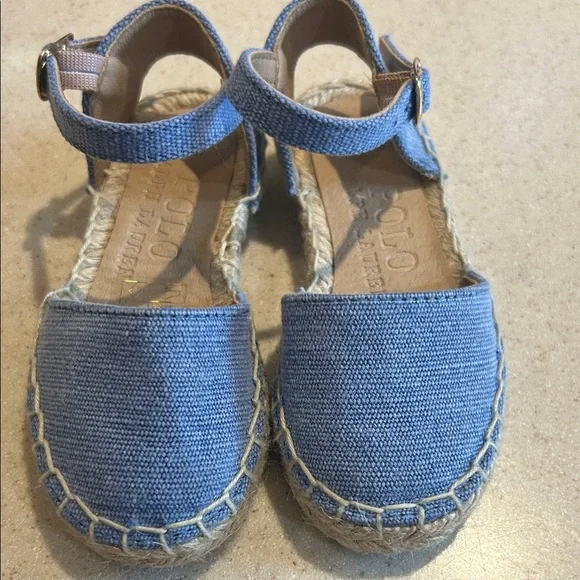 Polo by Ralph Lauren Blue girls denim Shoes - Picture 1 of 5